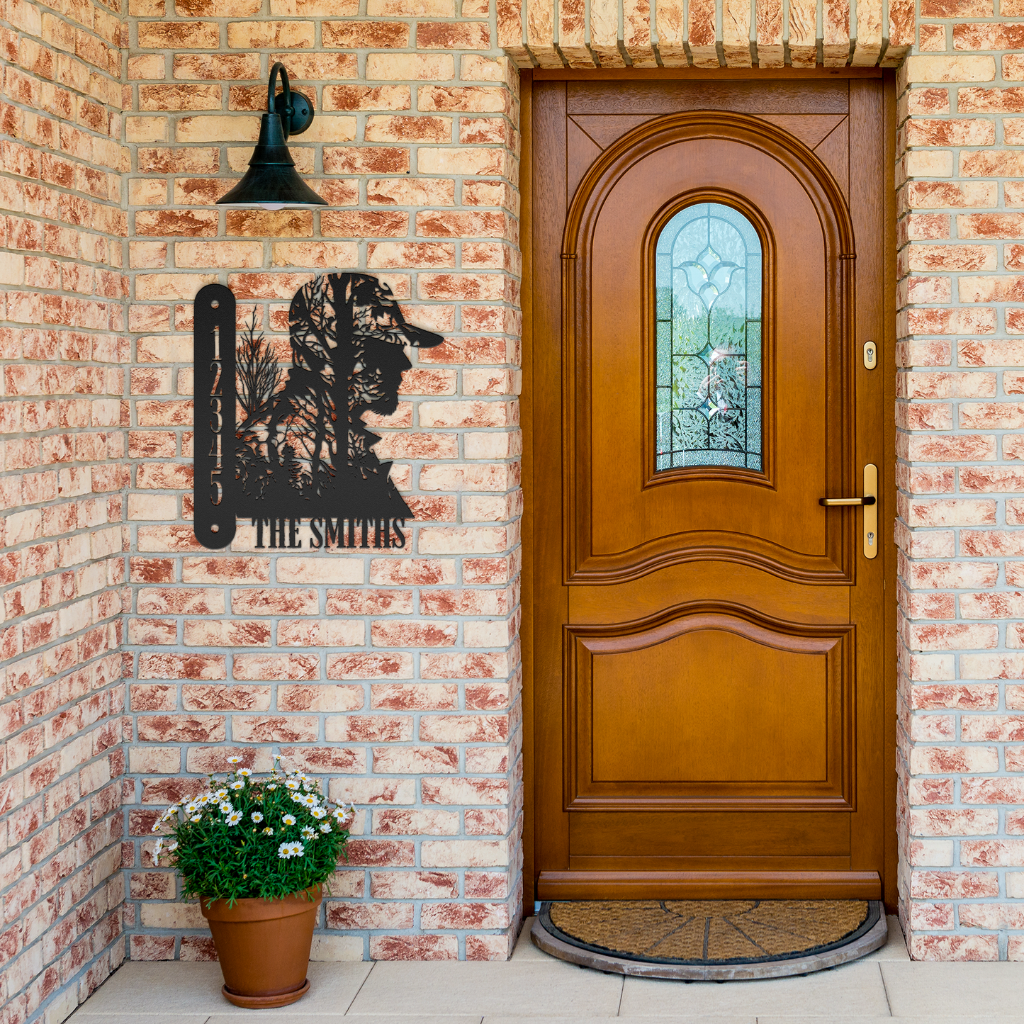 Hunter_Metal_Sign_Black_Brick_Entrance_Mockup.png