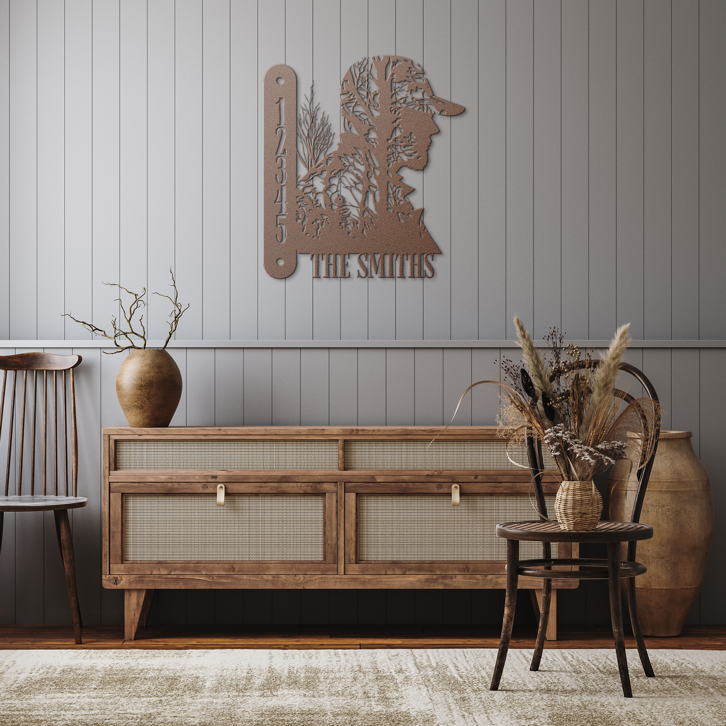 Hunter_Metal_Sign_Copper_Rustic_Hallway_Mockup.png