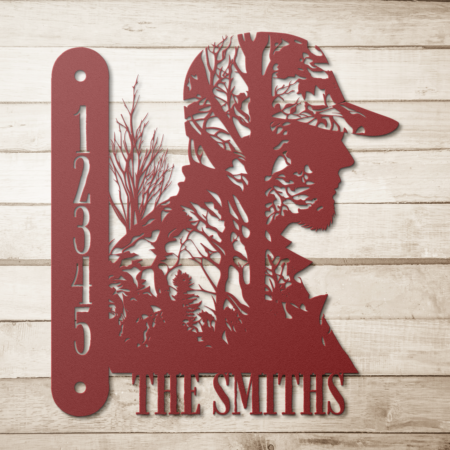 Hunter_Metal_Sign_Red_Simple_Wood_BKGD_Mockup.png