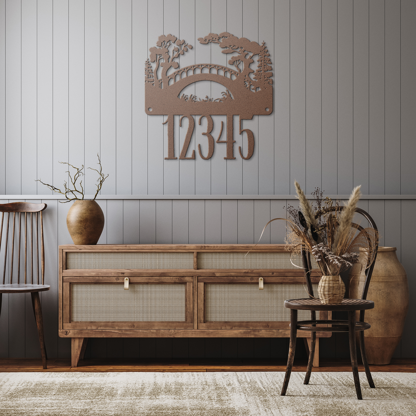 Japanese_Bridge_Metal_Sign_Copper_Rustic_Hallway_Mockup.png