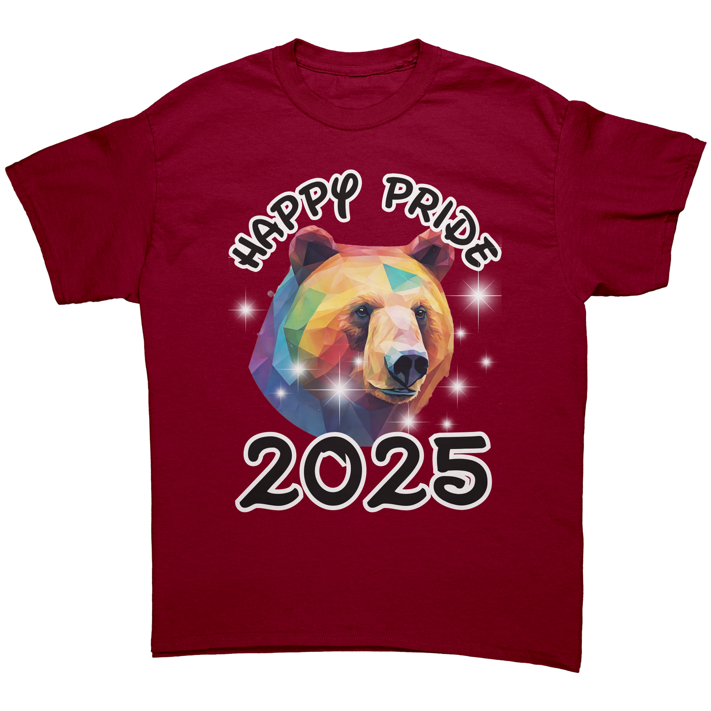 Pride_T-Shirt_Low-Poly_Rainbow_Bear_Cardinal_Red_Front_Mockup.png