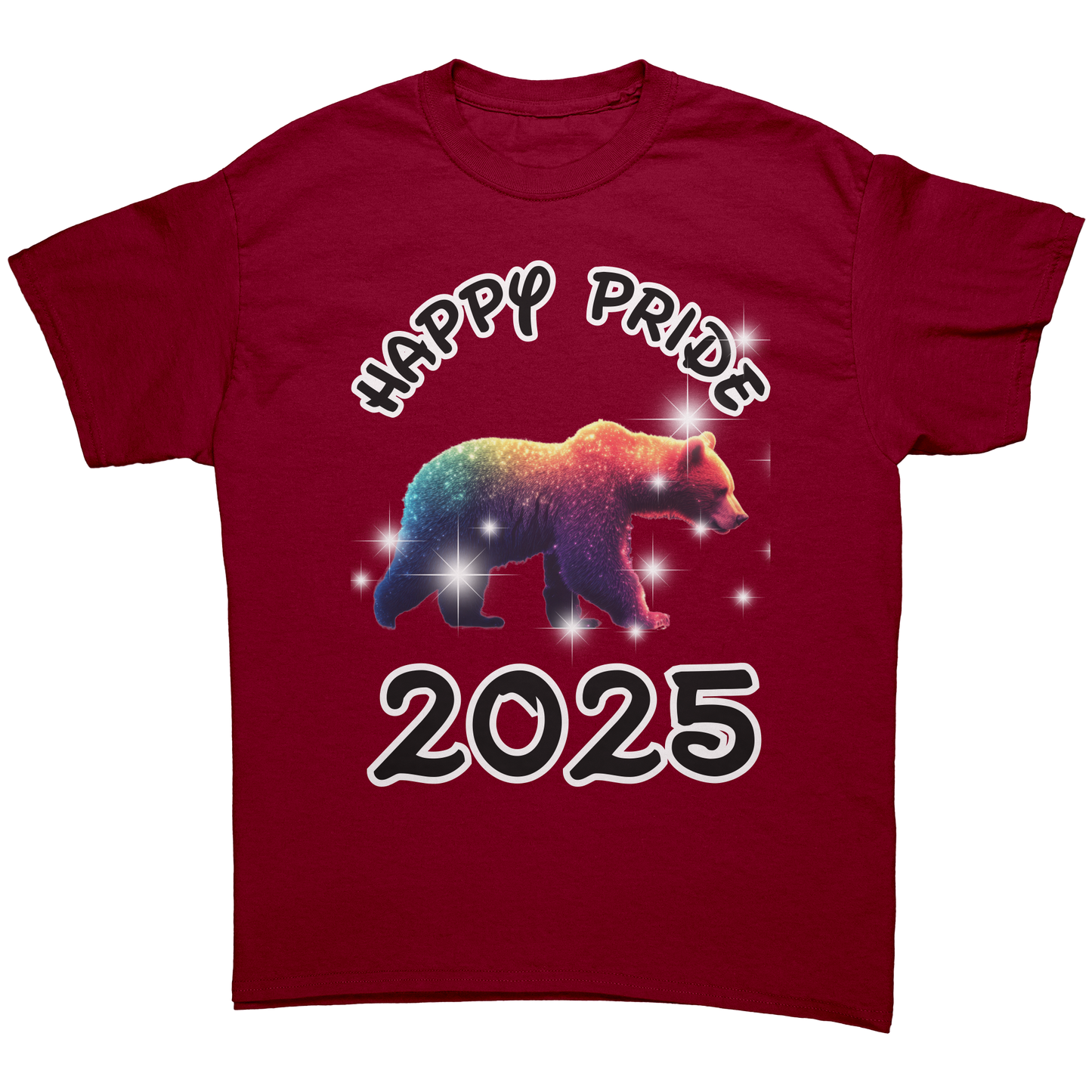 Pride_T-Shirt_Rainbow_Bear_Walking_Cardinal_Red_Front_Mockup.png