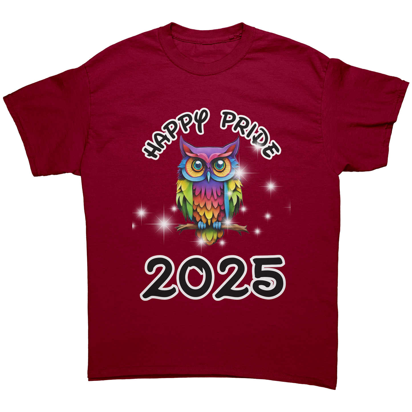 Pride_T-Shirt_Rainbow_Owl_Cardinal_Red_Front_Mockup.png