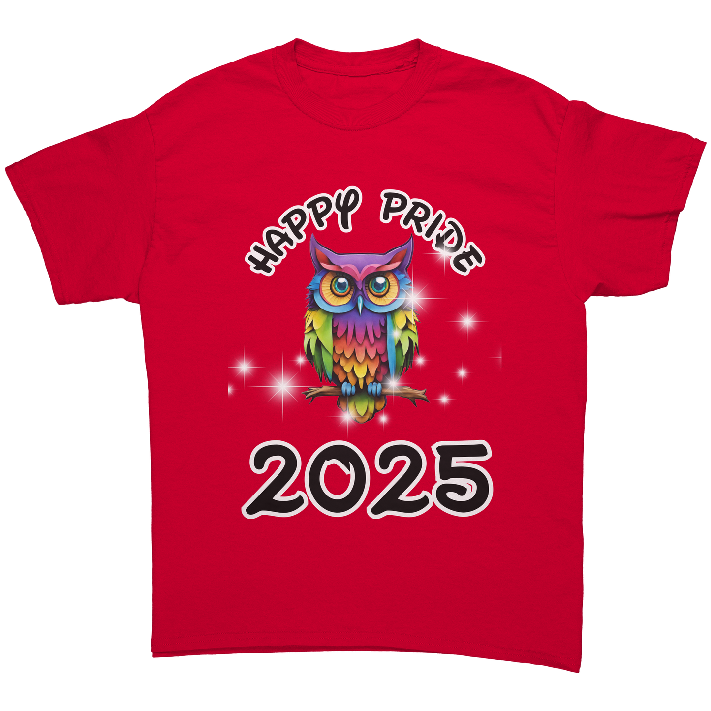 Pride_T-Shirt_Rainbow_Owl_Red_Front_Mockup.png