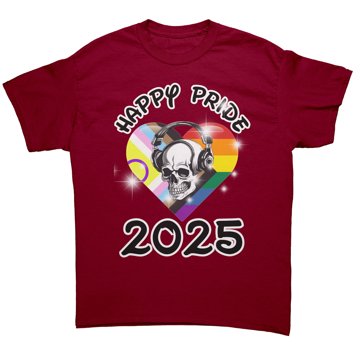 Pride_T-Shirt_Skull_Headphones_Cardinal_Red_Front_Mockup.png