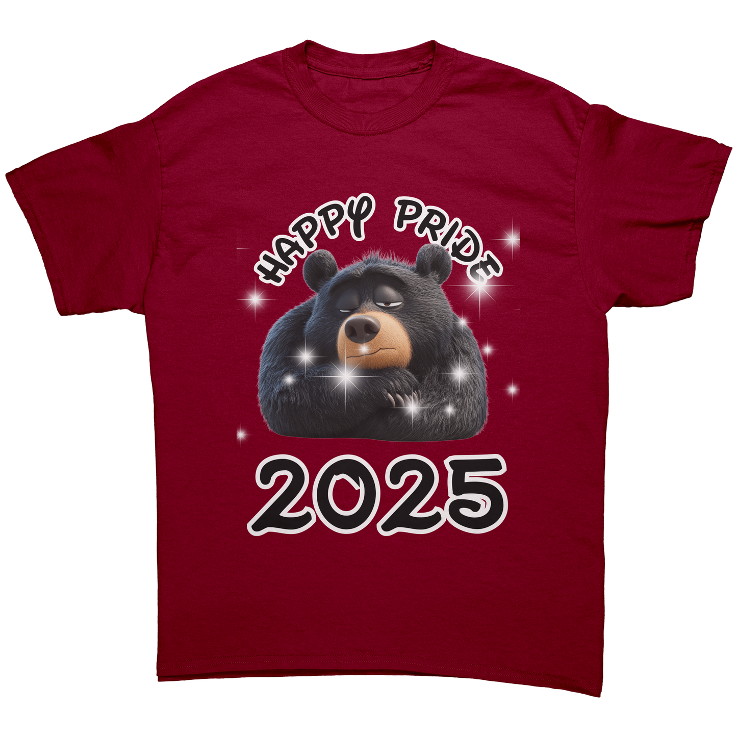 Pride_T-Shirt_Sleeping_Black_Bear_Cardinal_Red_Front_Mockup.png
