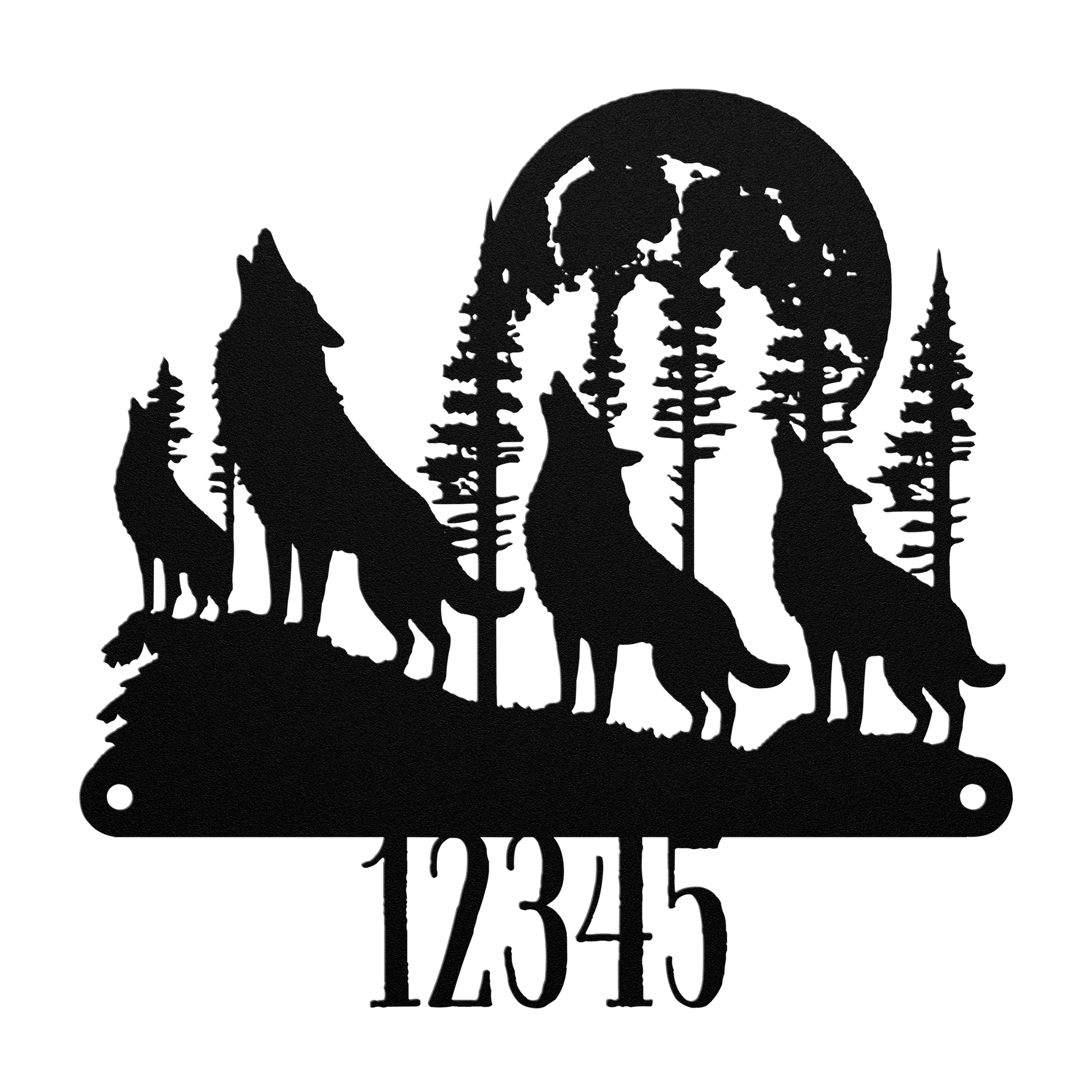 Howling_Wolf_Pack_Metal_Sign_Black_Transparent_Mockup.png