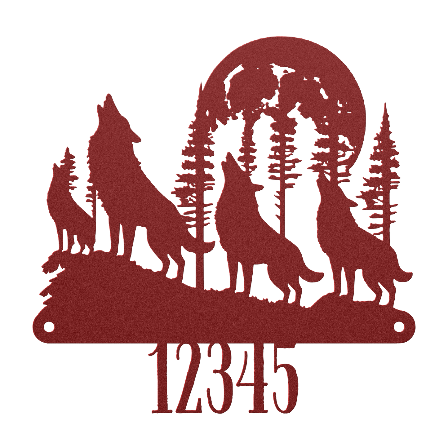 Howling_Wolf_Pack_Metal_Sign_Red_Transparent_Mockup.png