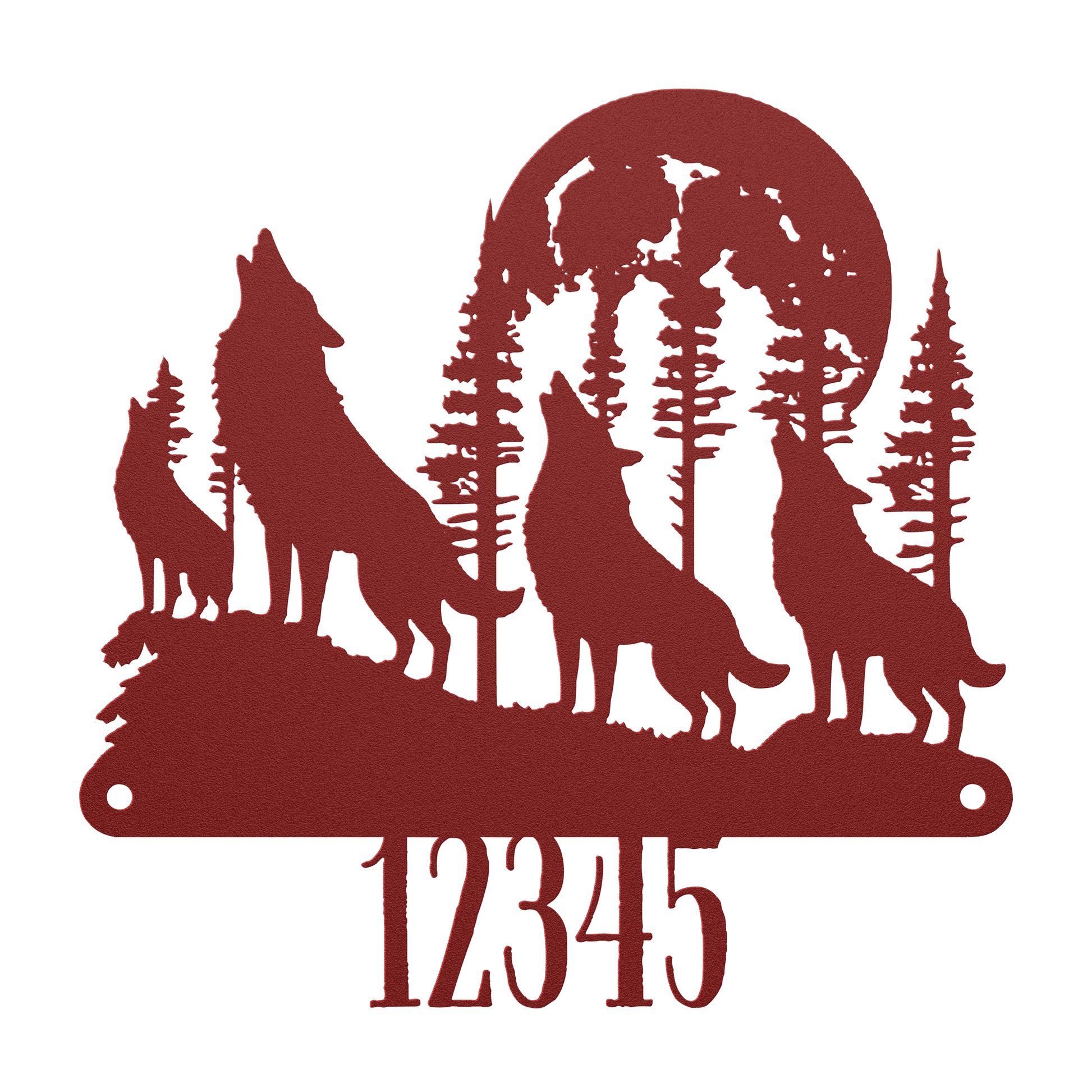 Howling_Wolf_Pack_Metal_Sign_Red_Transparent_Mockup.png