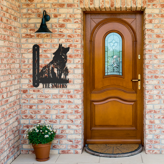 Wolf_Scene_Metal_Sign_Black_Brick_Entrance_Mockup.png